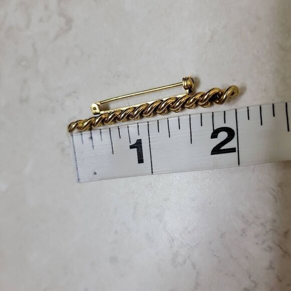 Freirich Gold Bar Chain Link Brooch Pin - Picture 7 of 10